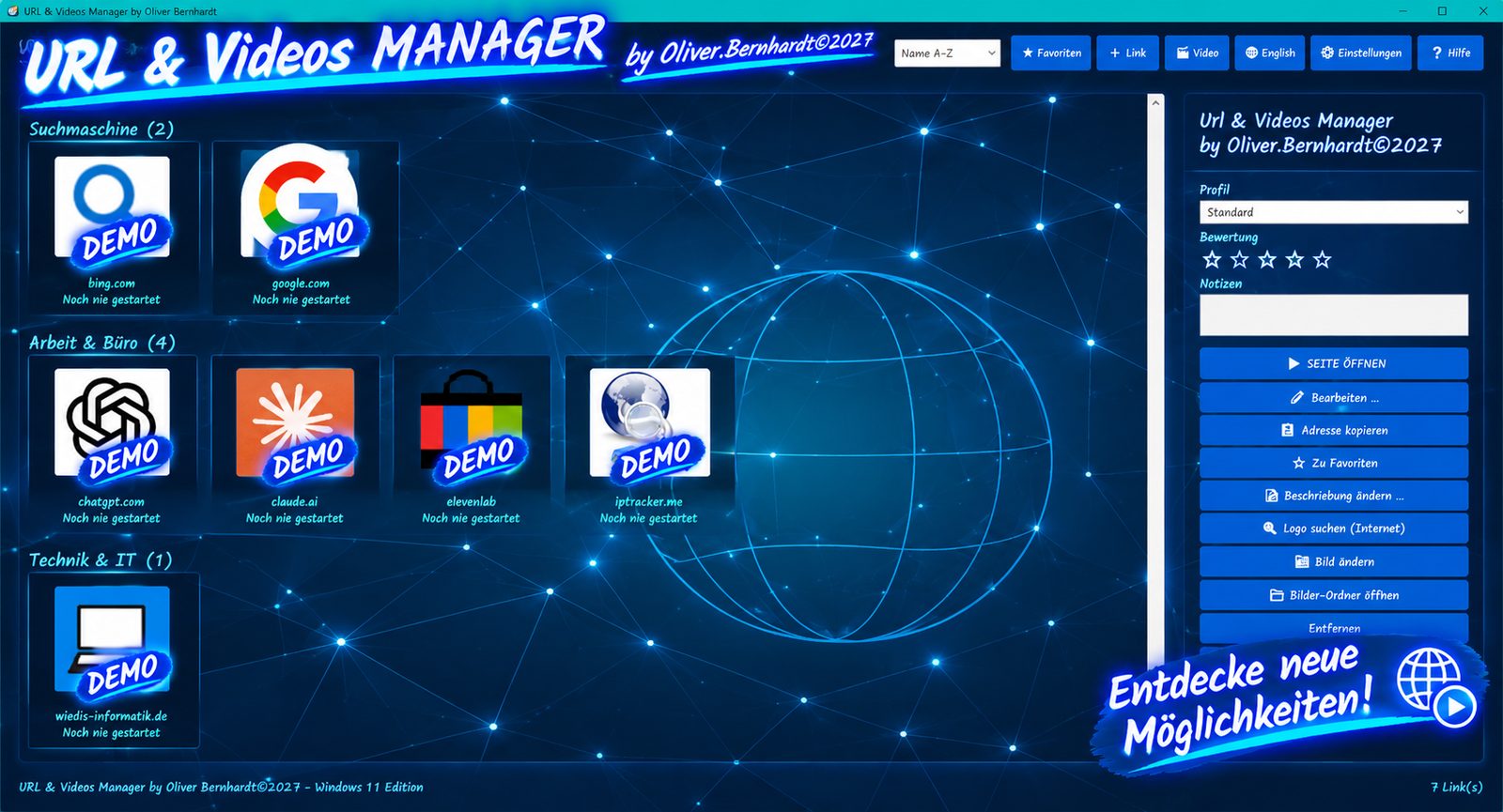 URL & Videos Manager